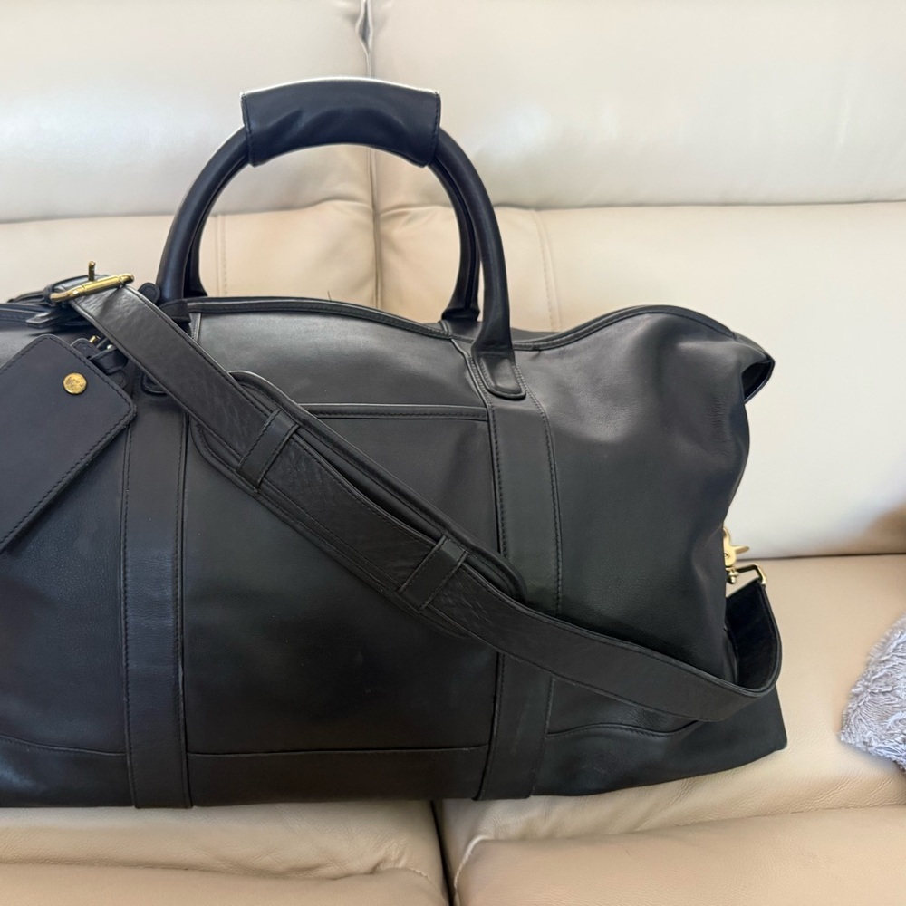 Vintage Coach leather large duffle bag